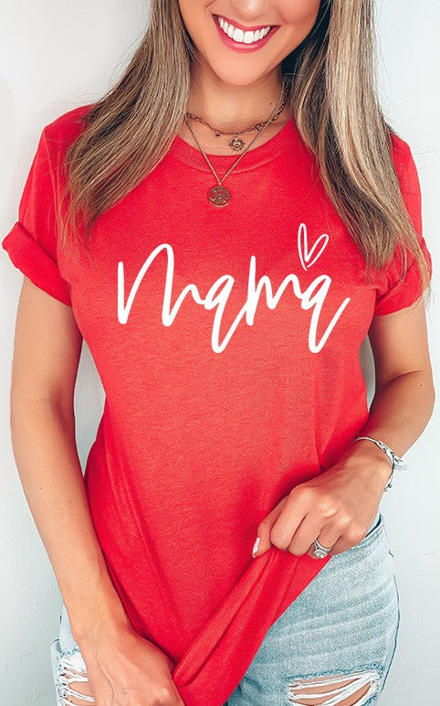 Mama Heart Love Graphic Tee