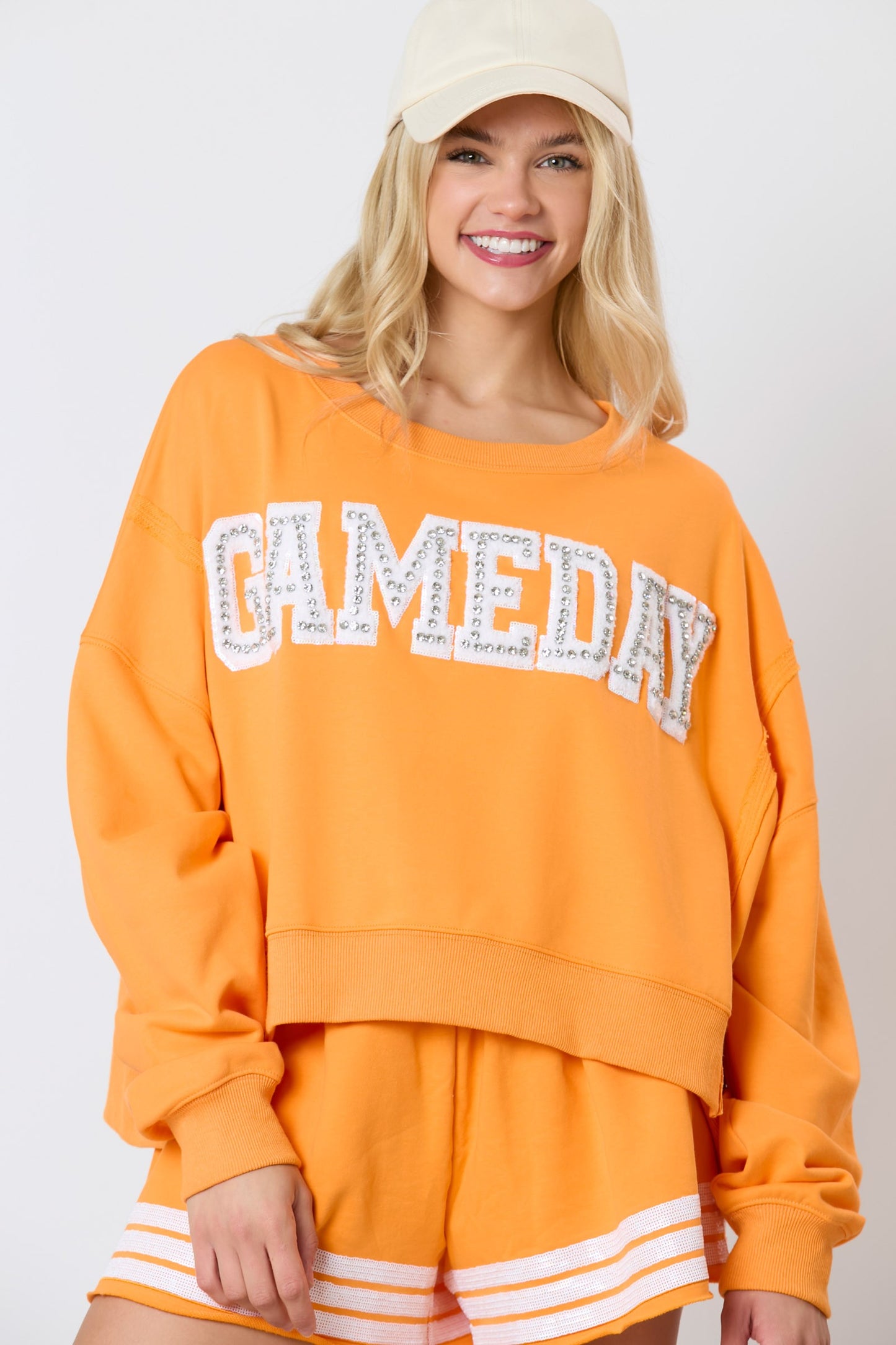 Gameday Towel & Crystal Stone Detail Sweatshirts