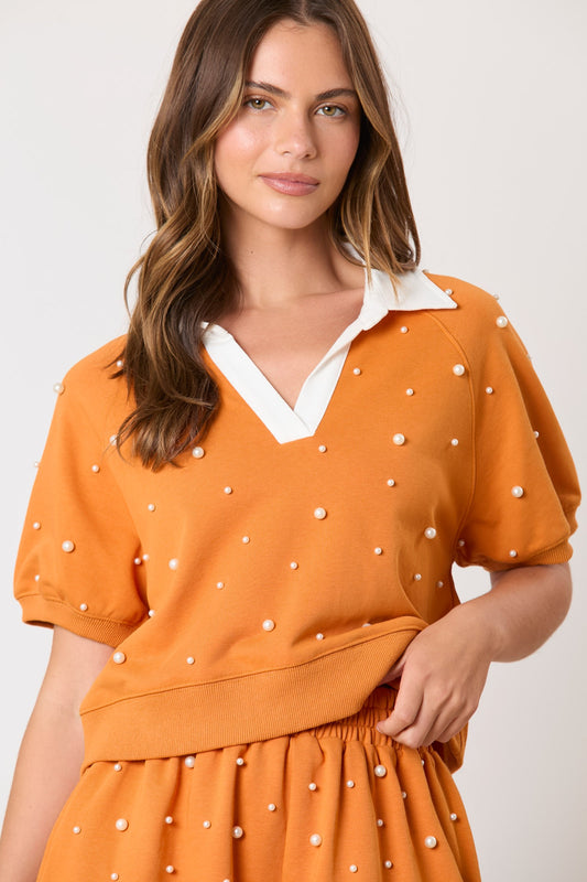 Pearl Embellished Top