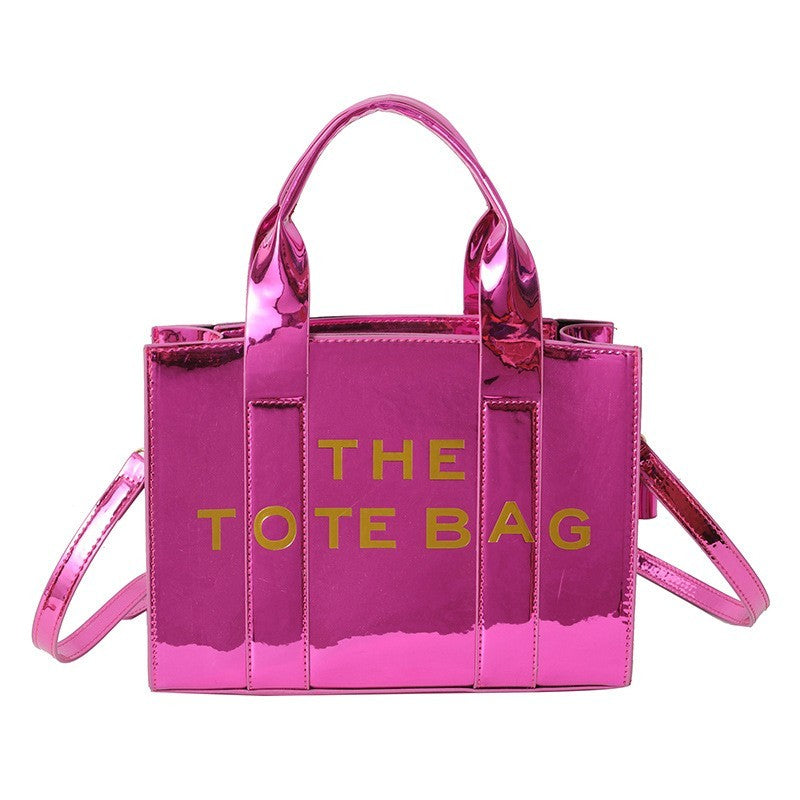 Small Patent Leather Tote Bag for Women