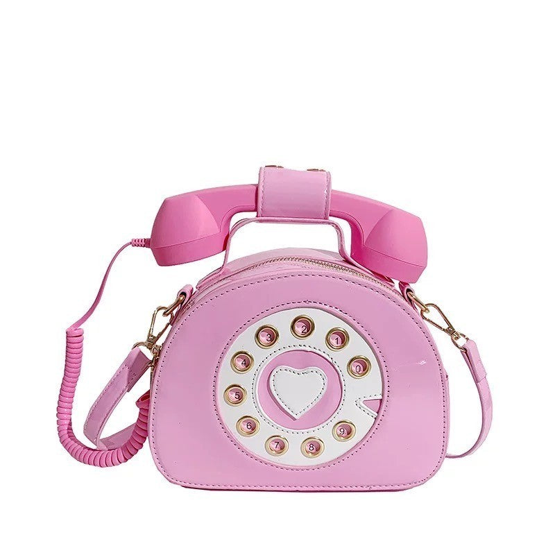 Retro telephone crossbody bag