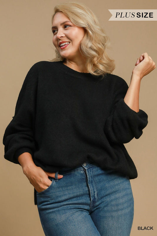 Wool Blend Loose Fit Pullover