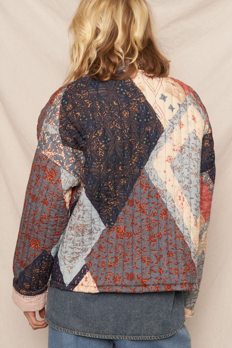 Multi Print Quilted Jacket