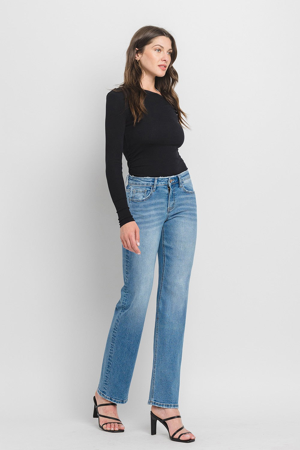 Mid Rise Full Length Dad Jeans