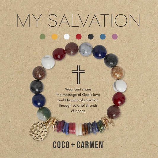 My Salvation Chunky Strech Bracelet - Multi Gold