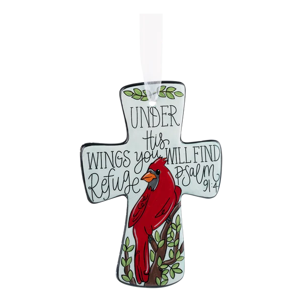 Under His Wings Red Bird Cross