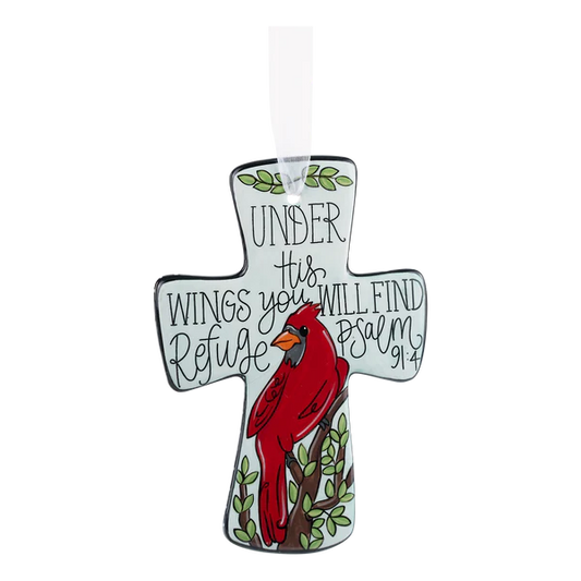 Under His Wings Red Bird Cross