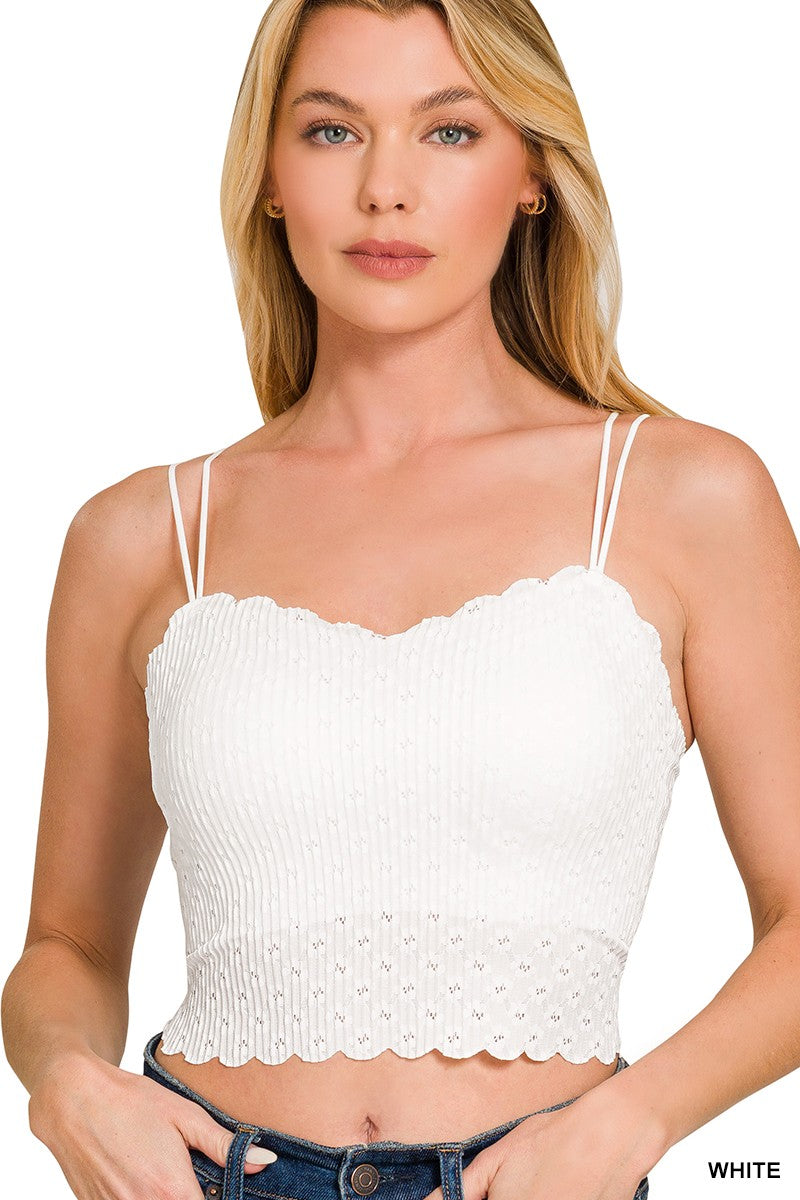 Seamless Lace Bralette With Bra Pads