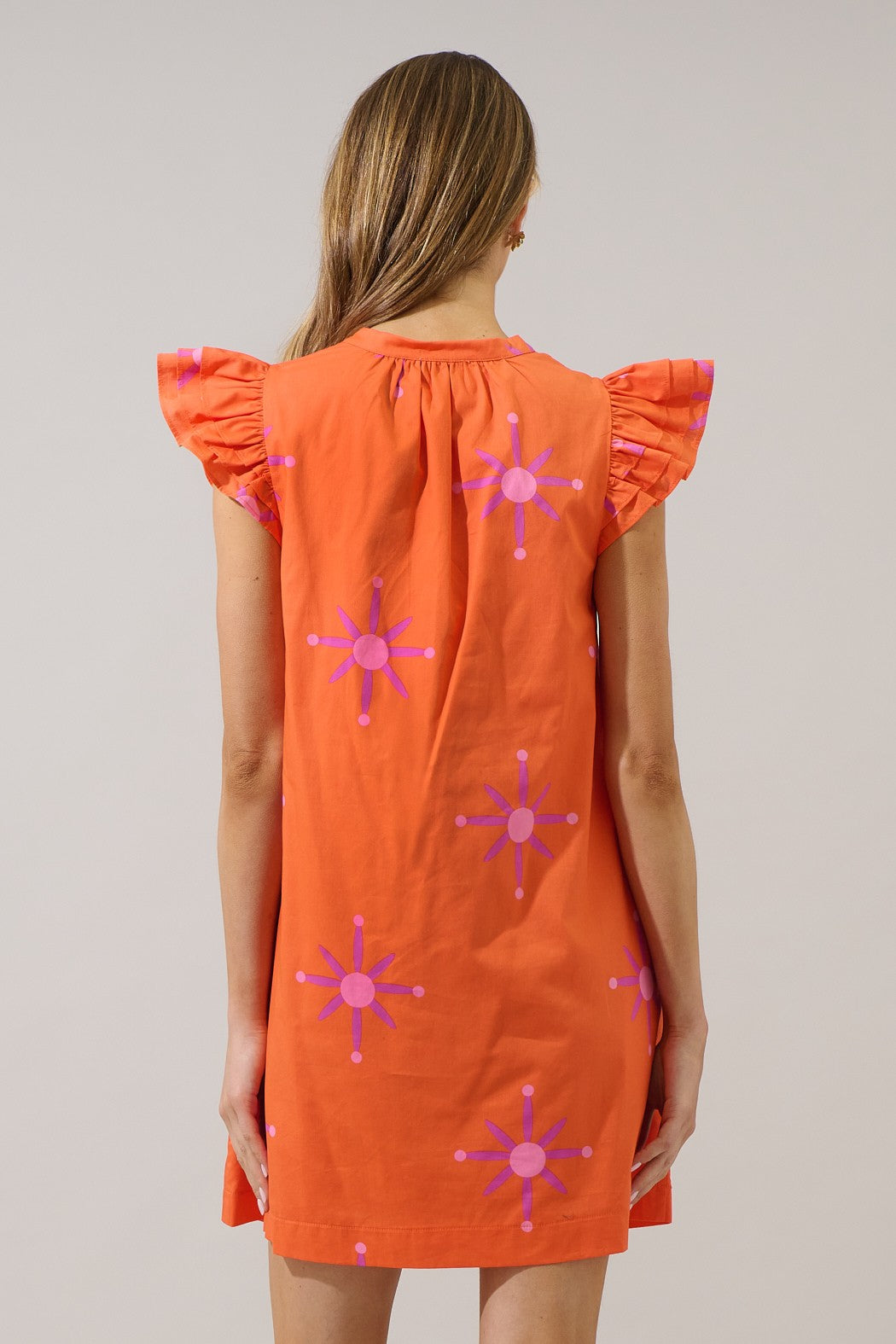 Karani Starburst Evalyn Ruffle Mini Dress