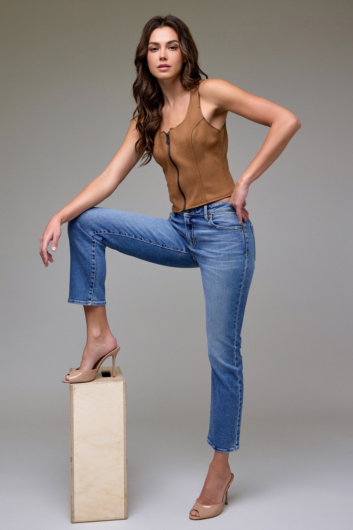 Medium Wash Clean Stretch Cigarette Skinny