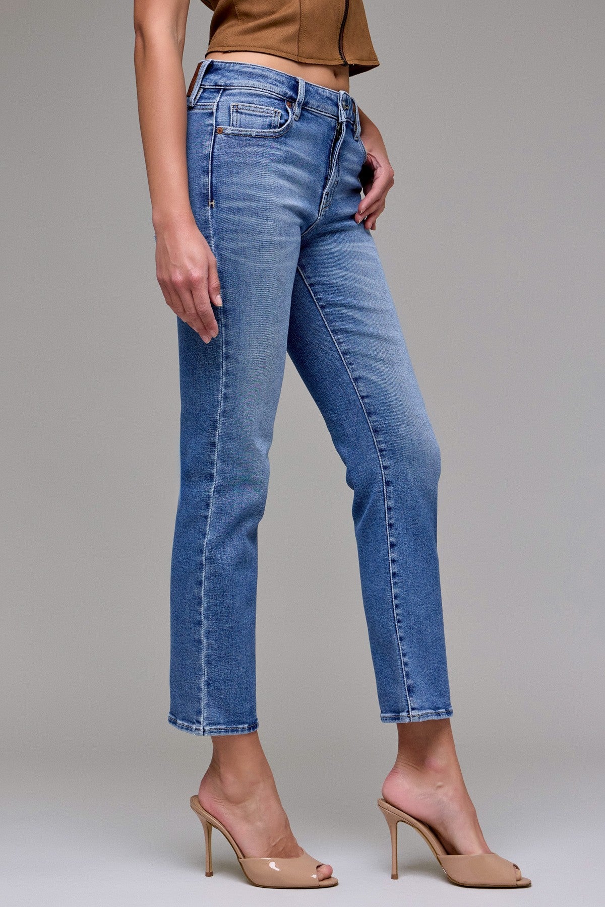 Medium Wash Clean Stretch Cigarette Skinny