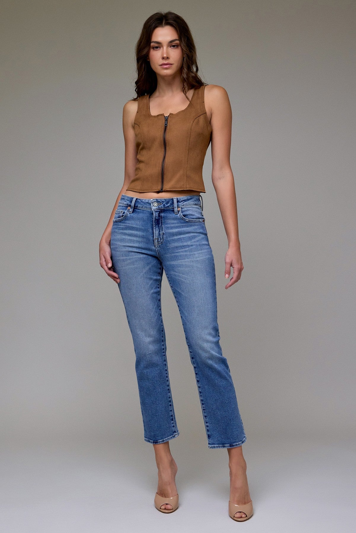 Medium Wash Clean Stretch Cigarette Skinny