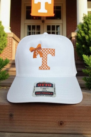White POwer T Bow Hat