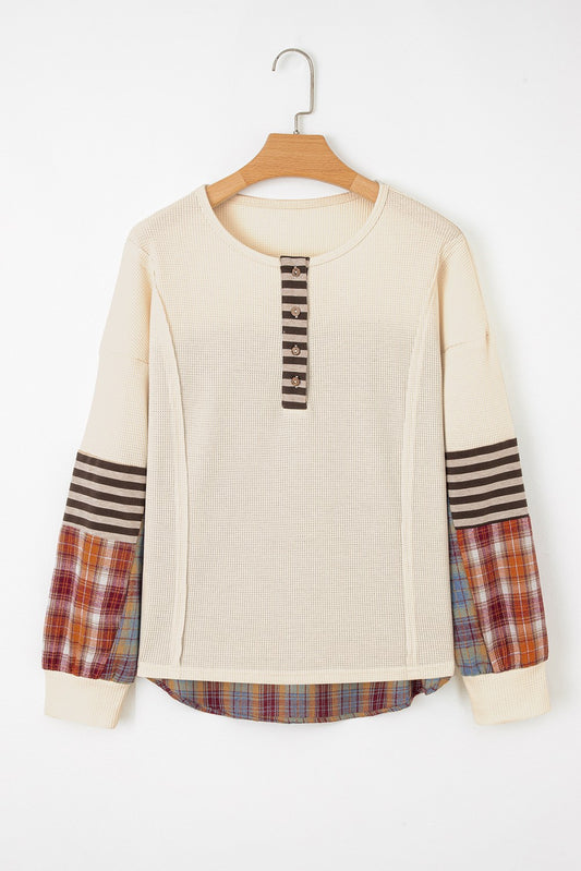 Waffle Plaid Long Sleeve