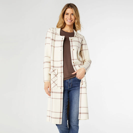 Juliana Double Knit Long Coat
