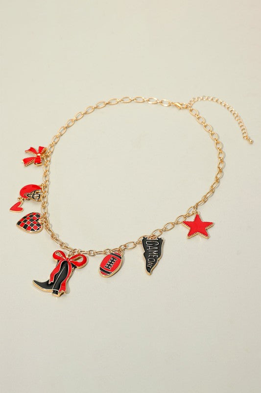 Gameday Football Charm Necklace