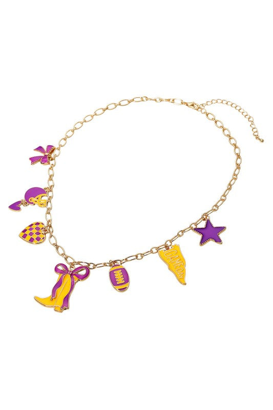 Gameday Football Charm Necklace