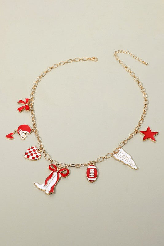 Gameday Football Charm Necklace