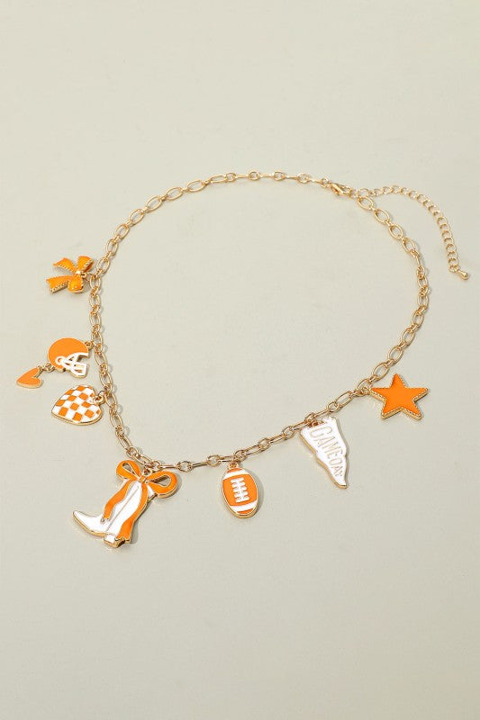 Gameday Football Charm Necklace
