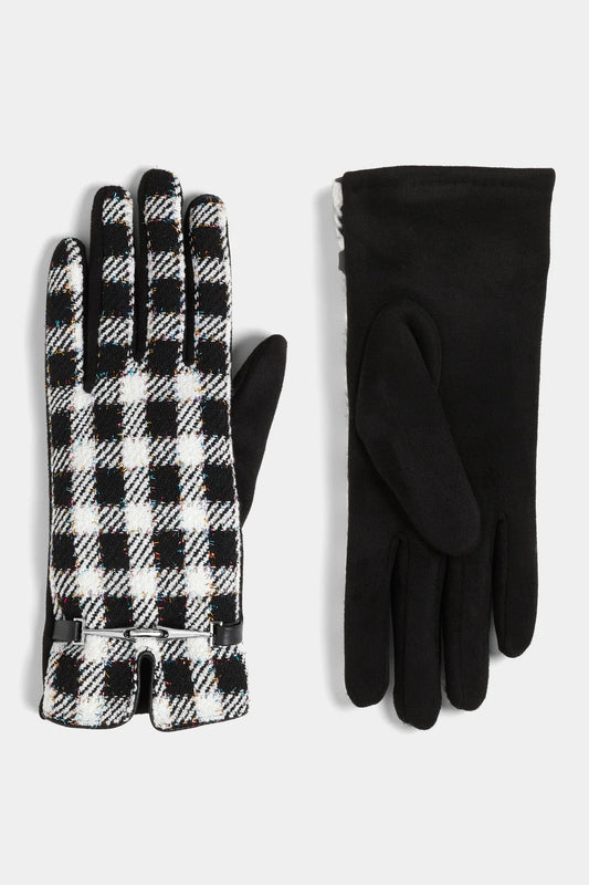 Glitzy Checkered Touchscreen Gloves