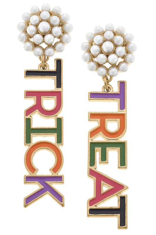 Canvas Style Halloween Enamel Earrings