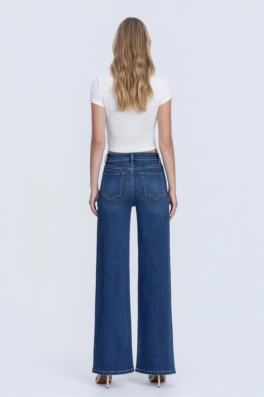 VERVET by FLYING MONKEY  Super High Rise Super Soft Wide Leg Jeans