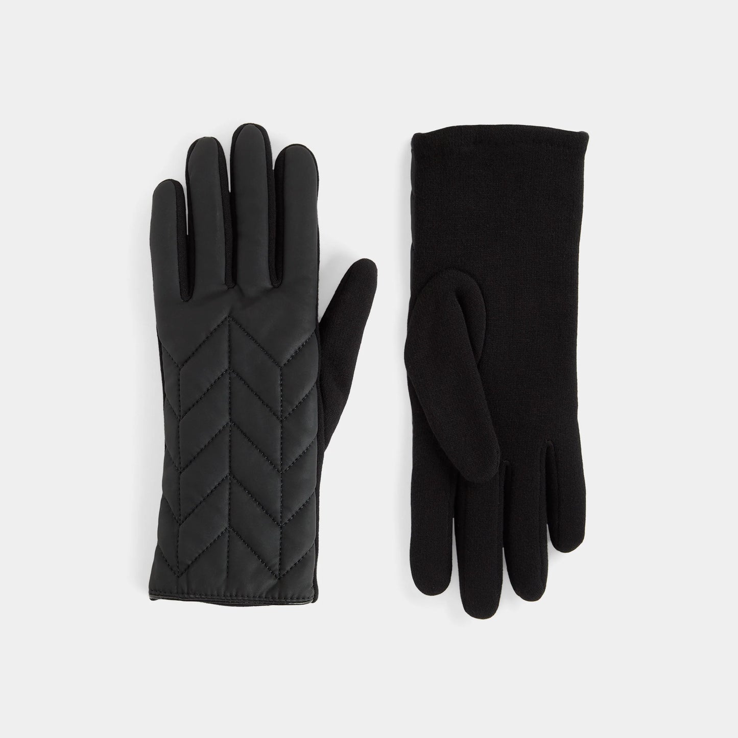 Matte Chevron Puffer Touchscreen Gloves