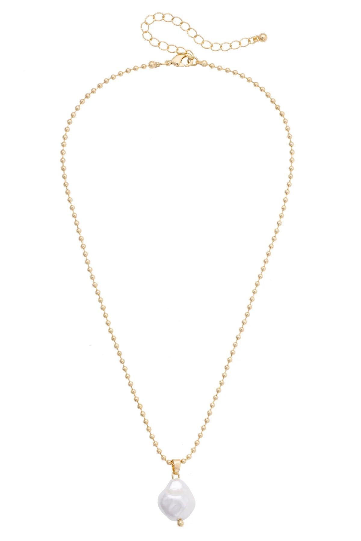 Rachel Pearl Drop Necklace in Ivory