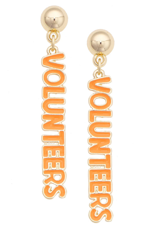 Tennessee Vols Puffy Nameplate Earrings