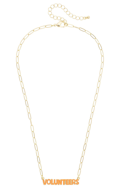 Tennessee Vols Puffy Nameplate Necklace