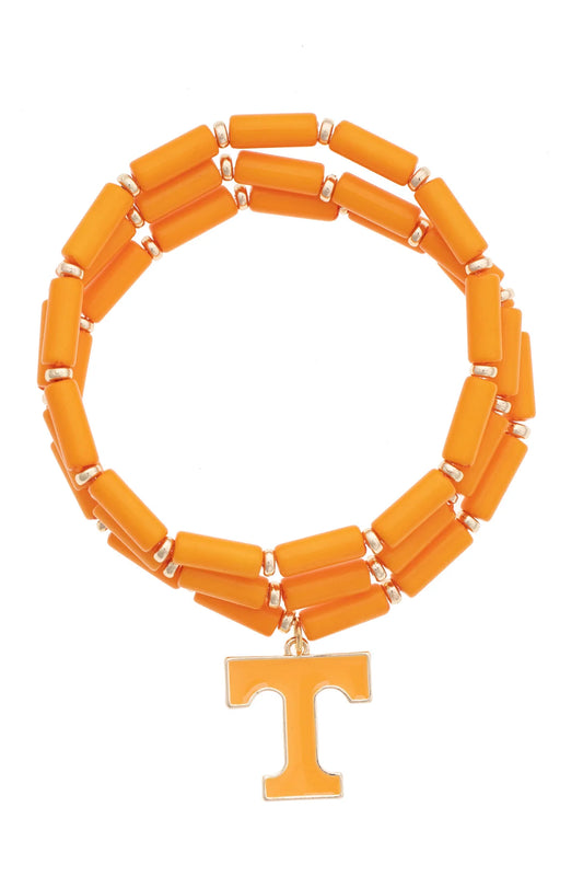 Tennessee Vols Logo Beaded Bracelet Set of 3