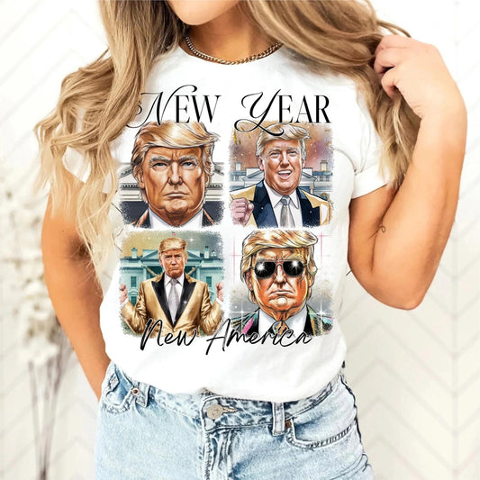 New Year Trump 2025 Coquette Bow Shirt  Is Tan