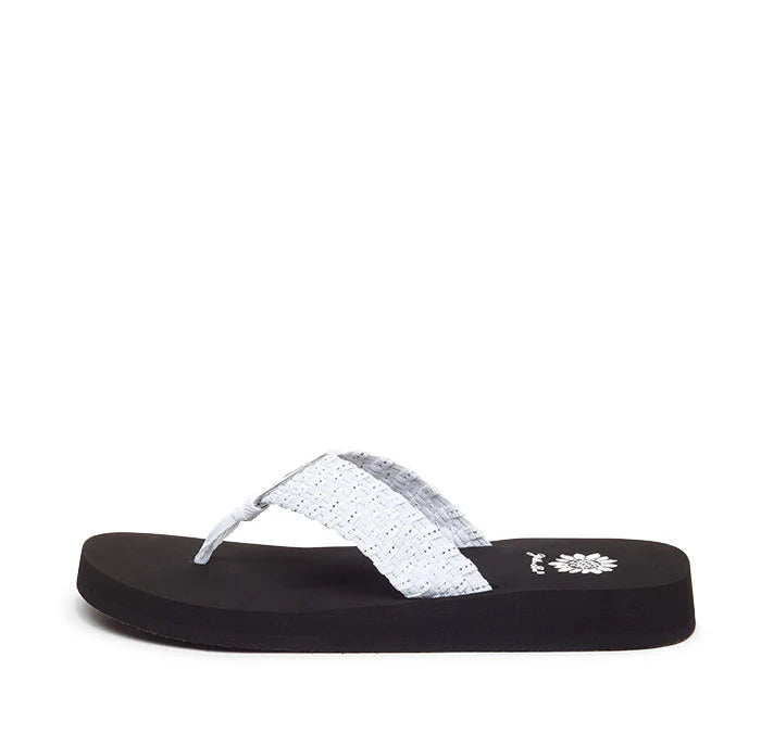 Yellow Box White Silver Soleil Flip Flop