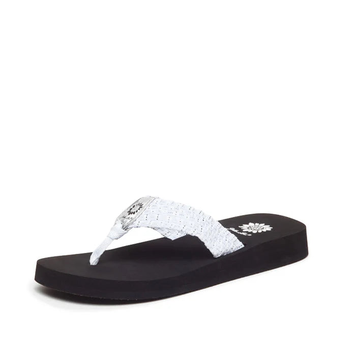 Yellow Box White Silver Soleil Flip Flop