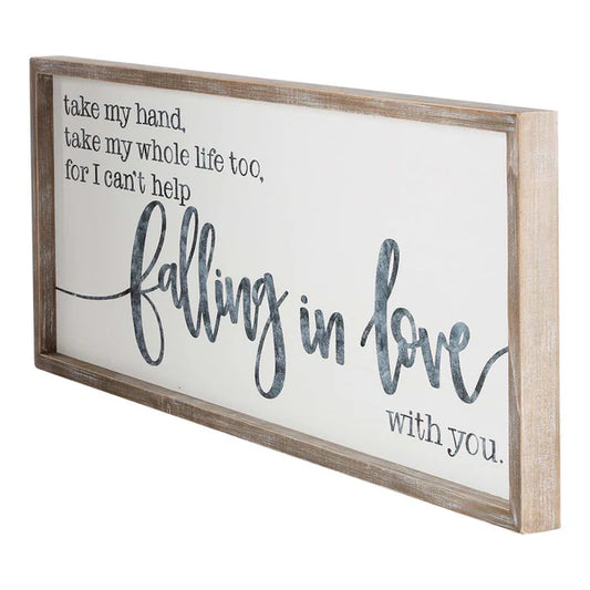 Take My Hand Framed Board