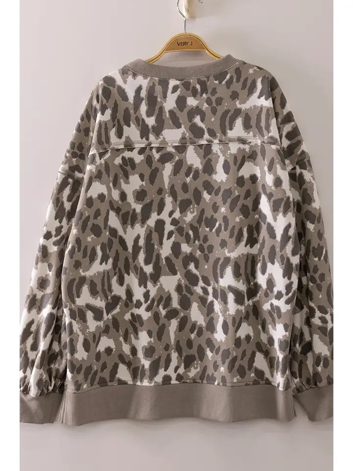 Printed Crew Neck Sweatshirt