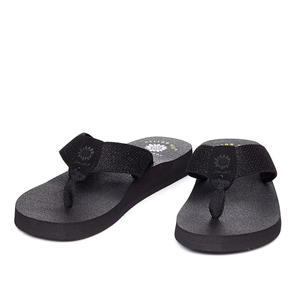 Yellow Box Black Dax Flip Flop