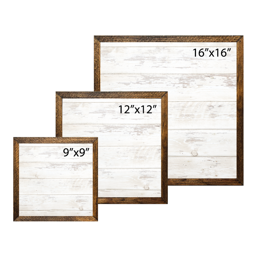 Jarmz Designs - TIMBERLAND FRAME PLEDGE OF ALLEGIANCE FLAG: 12"x12"