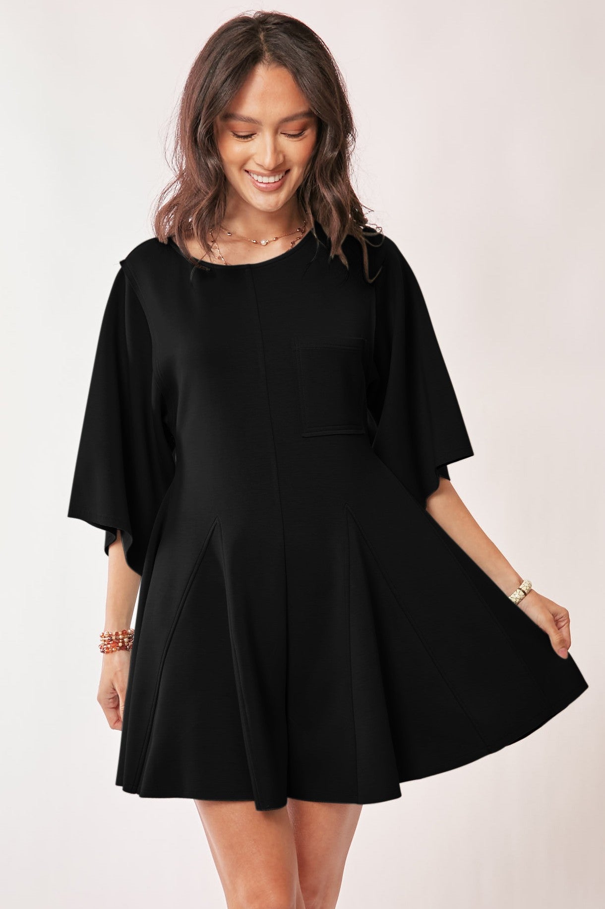 Solid Draped Sleeve Ties Back Skort Romper