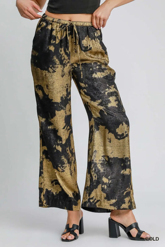 Gold And Black Pants