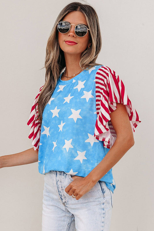 Sky Blue Star Top