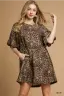 Leopard Bubble Sleeve Dress
