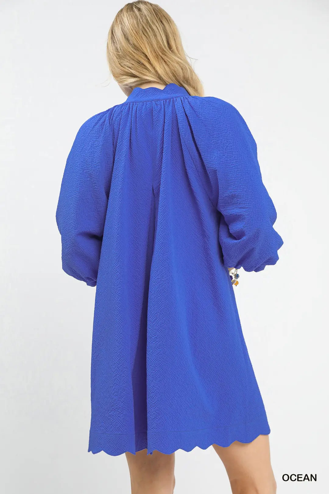 Textured Pocket Mini Dress