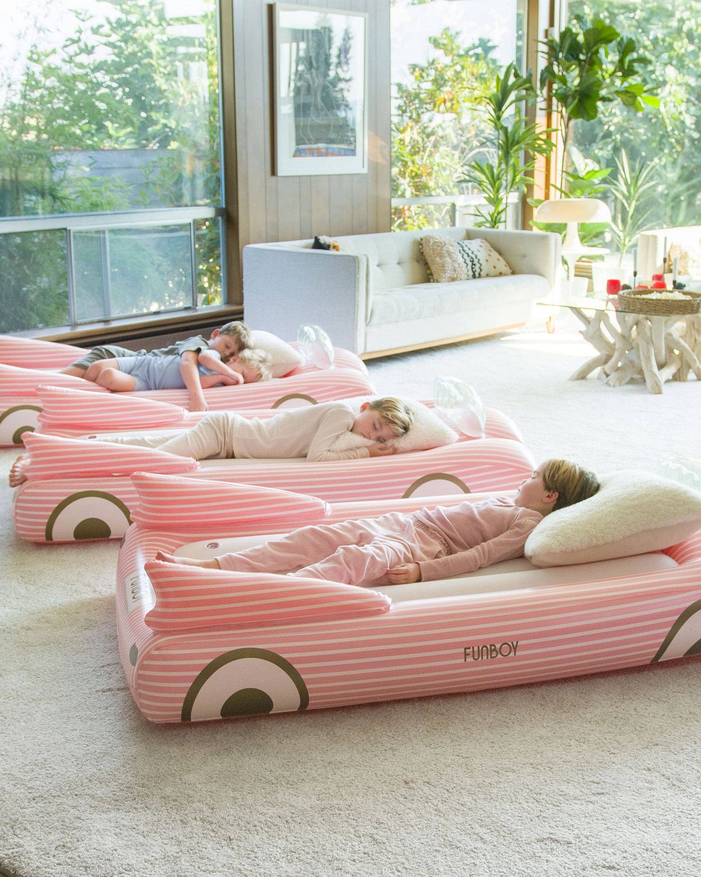 FUNBOY - Pink Convertible Kids Sleepover Air Mattress