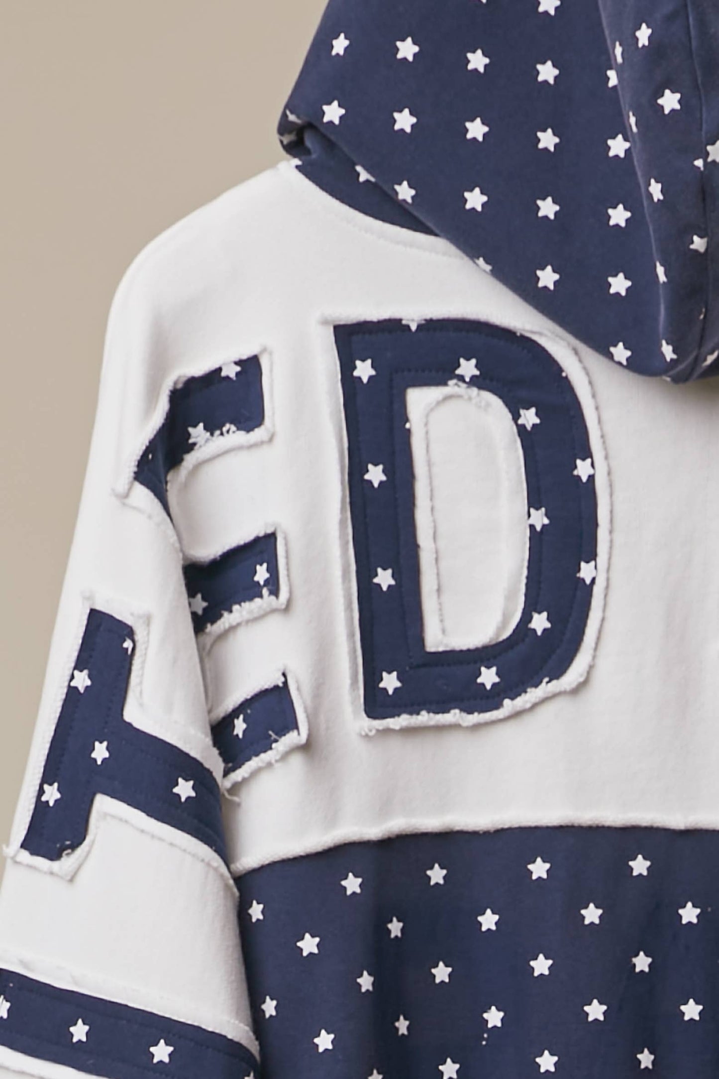 US Patch Oversized Zip Hoodie