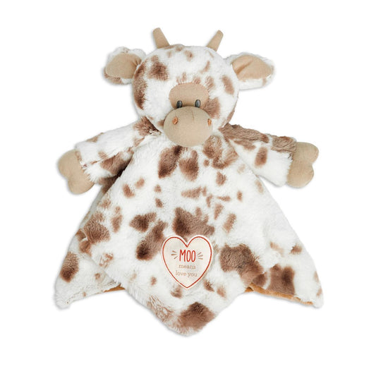 Barnyard Rattle Cow Blankie - 14x14in