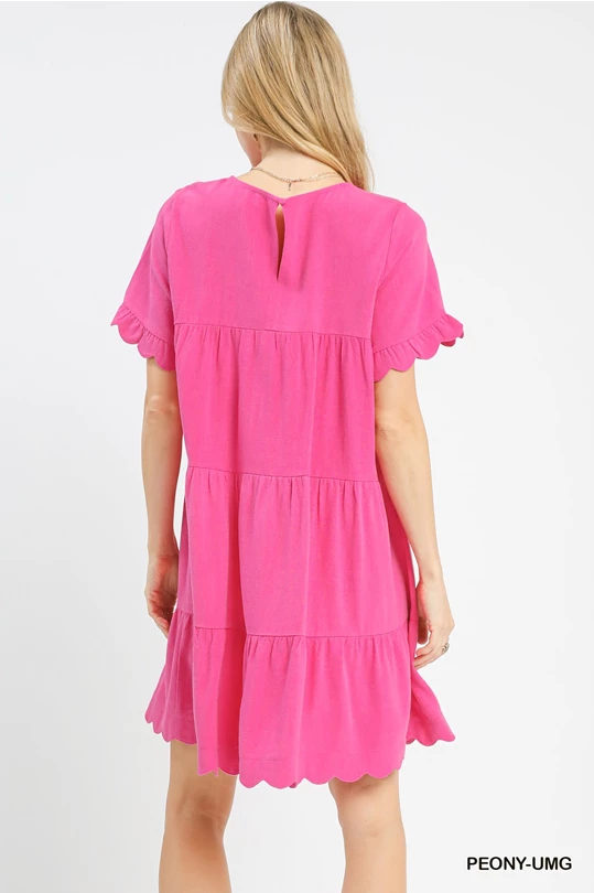 Linen Babydoll Dress with Ruffle
