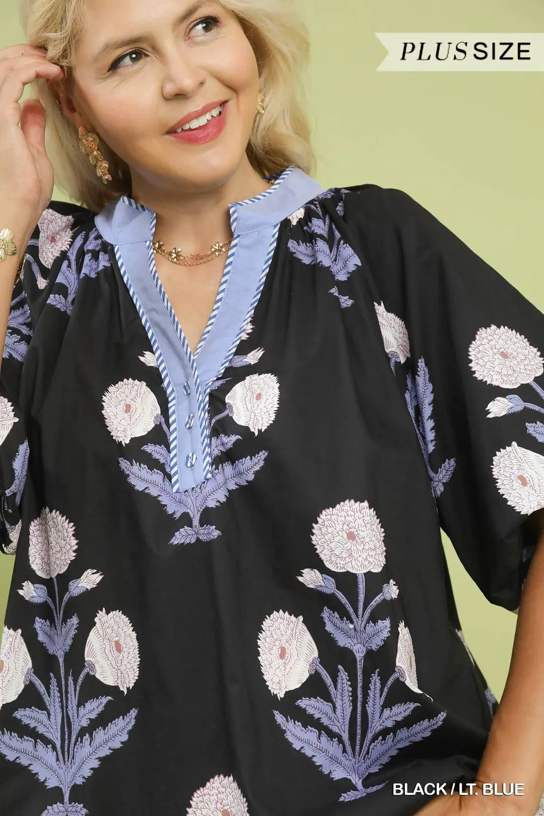 Floral Print V-Neck Top