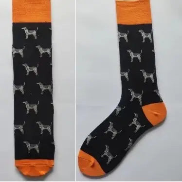 Black/orange Tennessee smoky dog socks