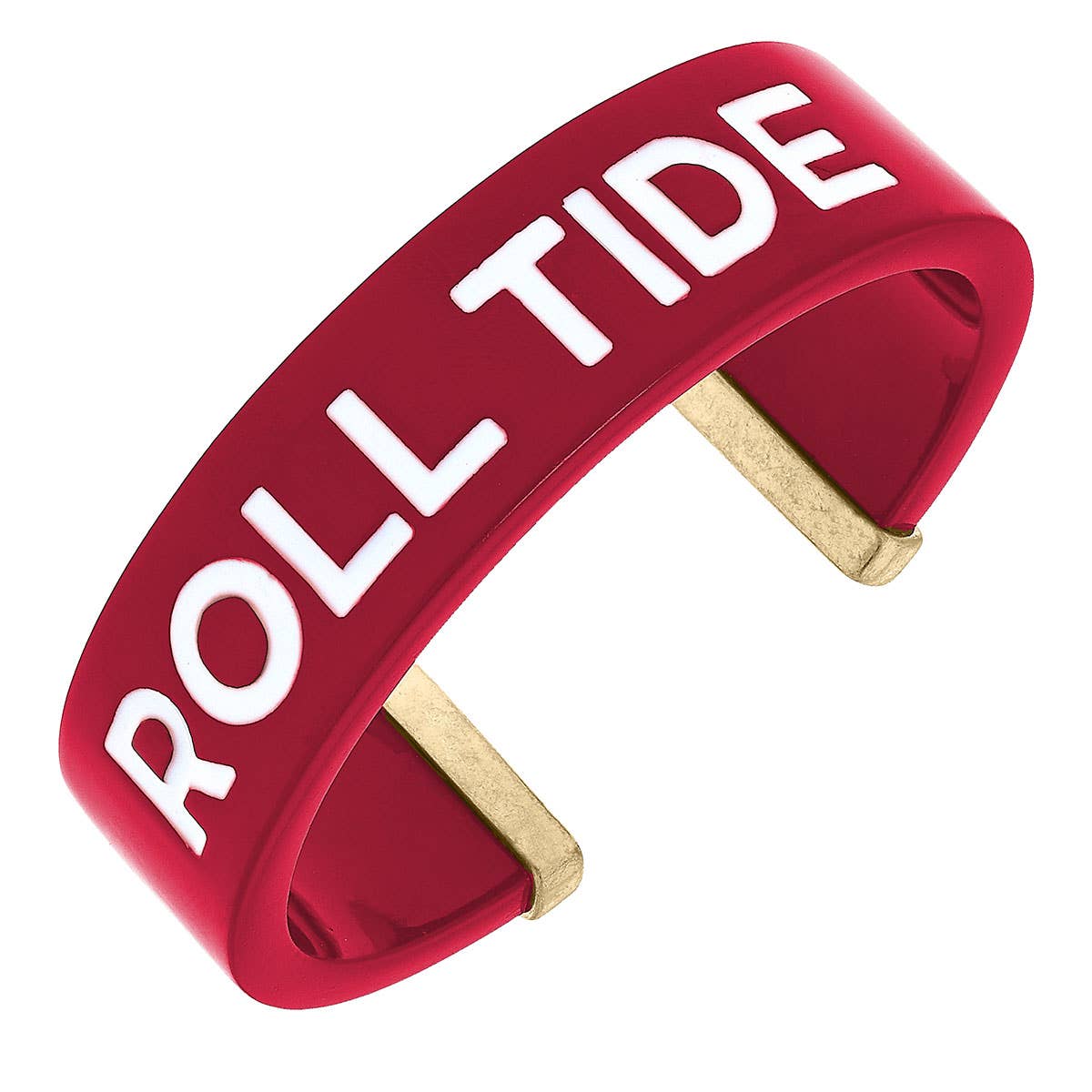 Canvas Style - Alabama Crimson Tide Resin Cuff Bracelet in Crimson